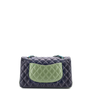 Tricolor Classic Double Flap Bag Quilted Lambskin Medium