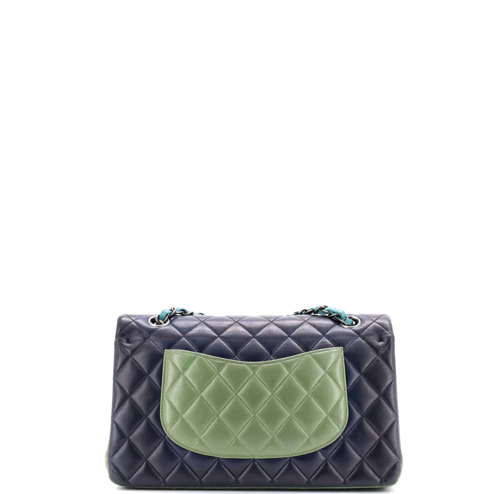 Tricolor Classic Double Flap Bag Quilted Lambskin Medium