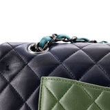 Tricolor Classic Double Flap Bag Quilted Lambskin Medium