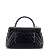 Coco Top Handle Bag Chevron Calfskin Small