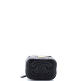 Sweet Heart Vanity Case with Chain Quilted Caviar Mini