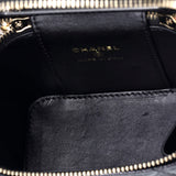 Sweet Heart Vanity Case with Chain Quilted Caviar Mini