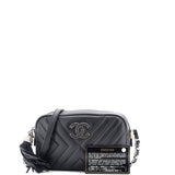 CC Tassel Camera Bag Diagonal Chevron Calfskin Mini