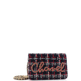 Chain Signe Wallet on Chain Quilted Tweed