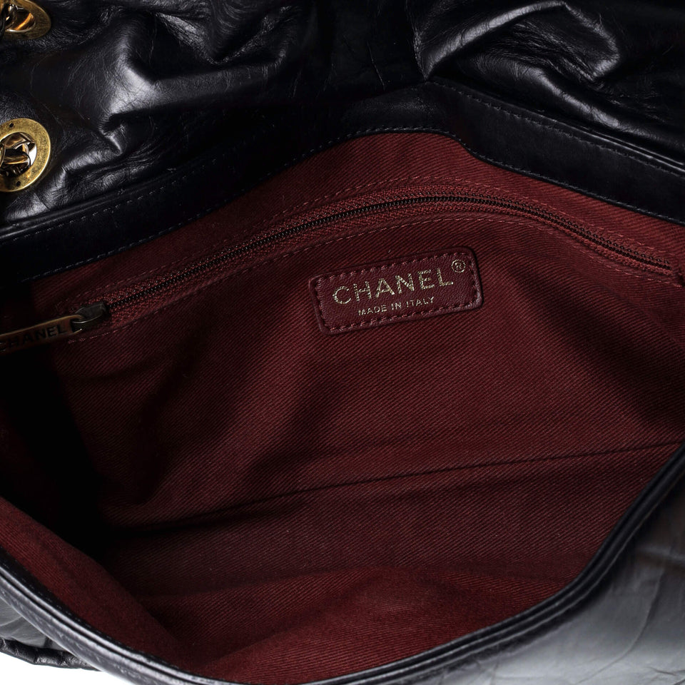 Pondichery Flap Bag Quilted Aged Calfskin Small