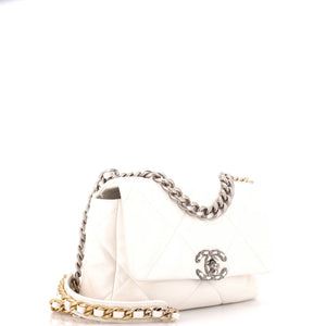 19 Flap Bag Quilted Leather Medium