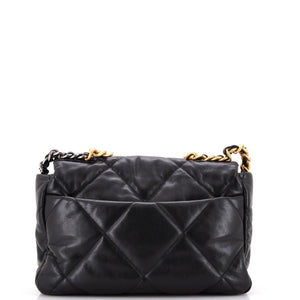 19 Flap Bag Quilted Leather Large