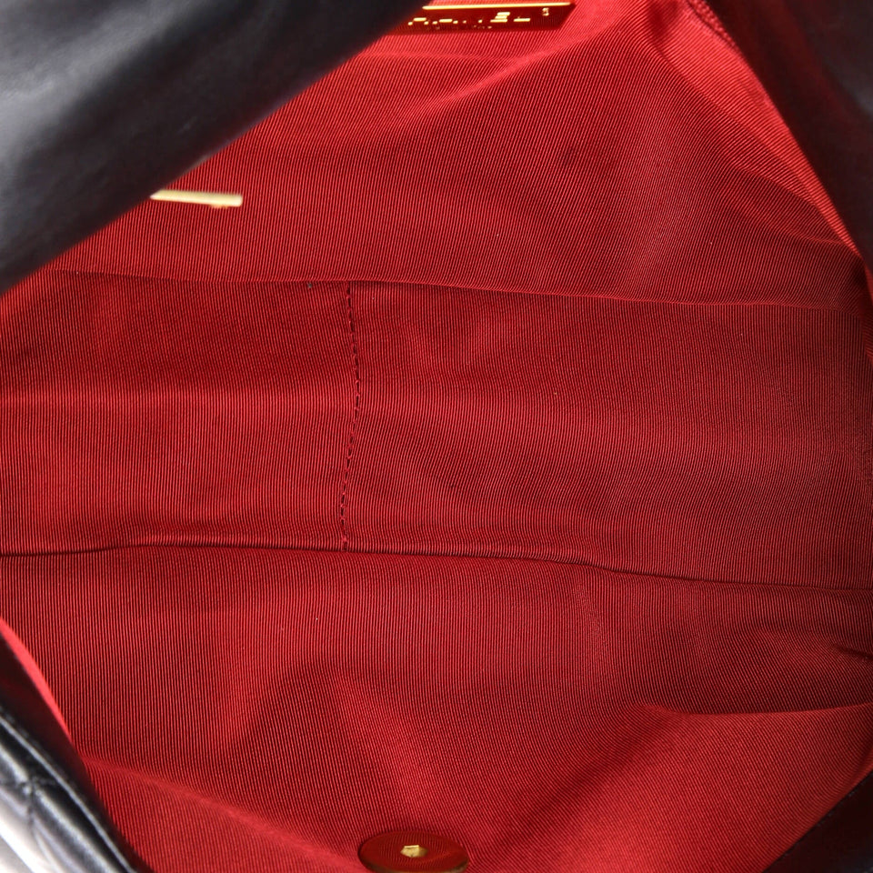 19 Flap Bag Quilted Leather Large