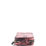 Zip Around Phone Case with Chain Printed Lambskin