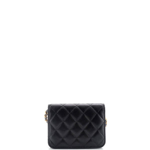 Maxi Pearl Clutch with Chain Quilted Lambskin Mini