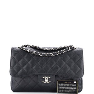 Vintage Classic Double Flap Bag Quilted Caviar Jumbo