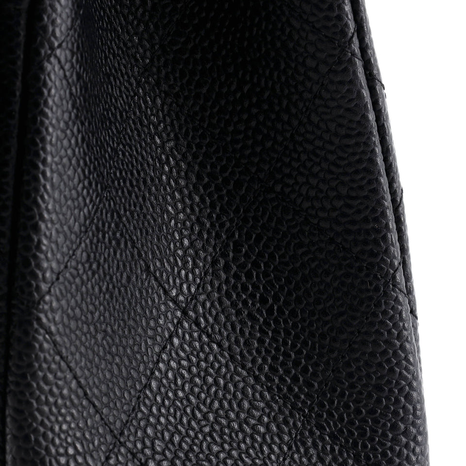 Vintage Classic Double Flap Bag Quilted Caviar Jumbo
