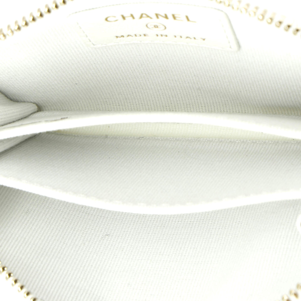 CC Zip Coin Purse Quilted Caviar Small