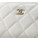 CC Zip Coin Purse Quilted Caviar Small
