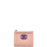 Bicolor CC Zip Around Card Holder Quilt Caviar