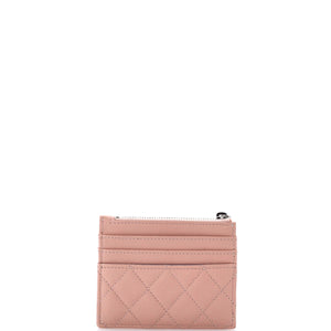 Bicolor CC Zip Around Card Holder Quilt Caviar