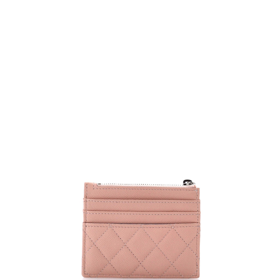 Bicolor CC Zip Around Card Holder Quilt Caviar