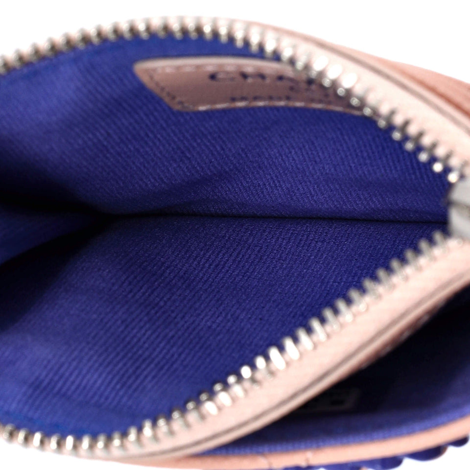 Bicolor CC Zip Around Card Holder Quilt Caviar
