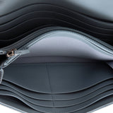 CC Box Gusset Flap Wallet Quilted Calfskin Long