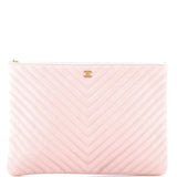 O Case Clutch Chevron Calfskin Large