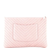 O Case Clutch Chevron Calfskin Large