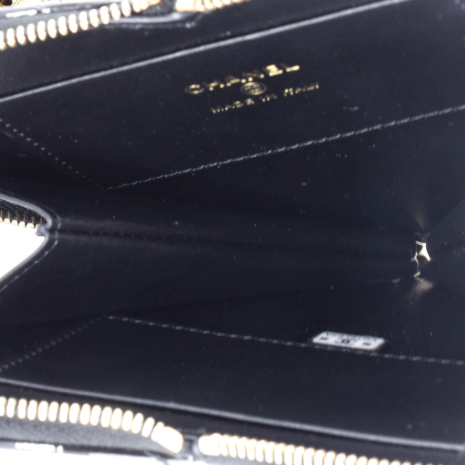Double Heart Clutch with Chain Quilted Patent
