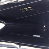 Double Heart Clutch with Chain Quilted Patent