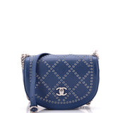 Coco Eyelets Round Flap Bag Quilted Calfskin Small