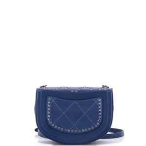 Coco Eyelets Round Flap Bag Quilted Calfskin Small