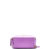 Pick Me Up Logo Handle Vanity Case Quilted Lambskin Small
