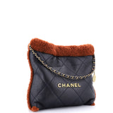22 Chain Hobo Quilted Lambskin with Shearling Small