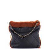 22 Chain Hobo Quilted Lambskin with Shearling Small