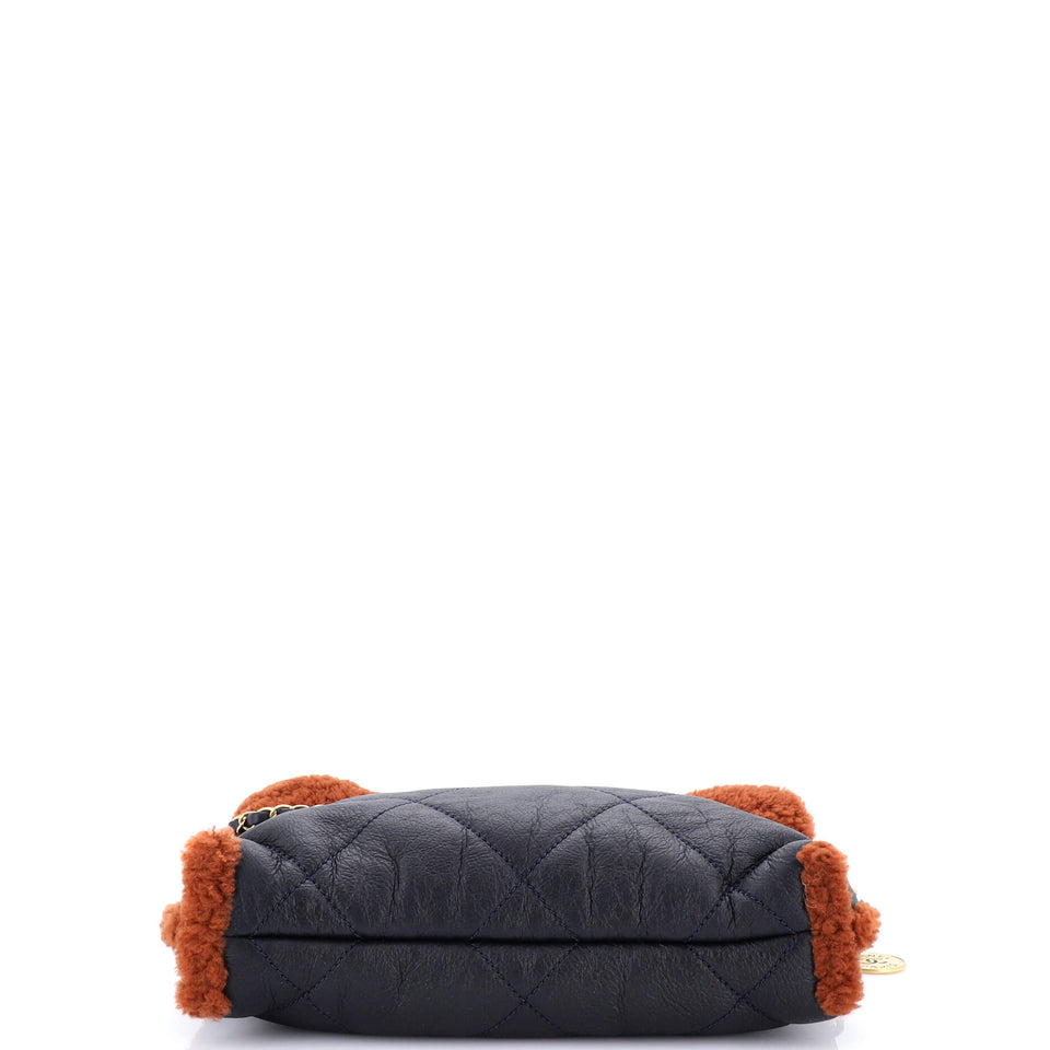 22 Chain Hobo Quilted Lambskin with Shearling Small