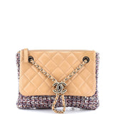 Double Case with Strap Tweed and Quilted Lambskin