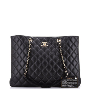 Classic CC Shopping Tote Quilted Calfskin Large