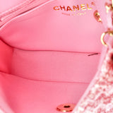Candy Heart Flap Bag Quilted Tweed Mini