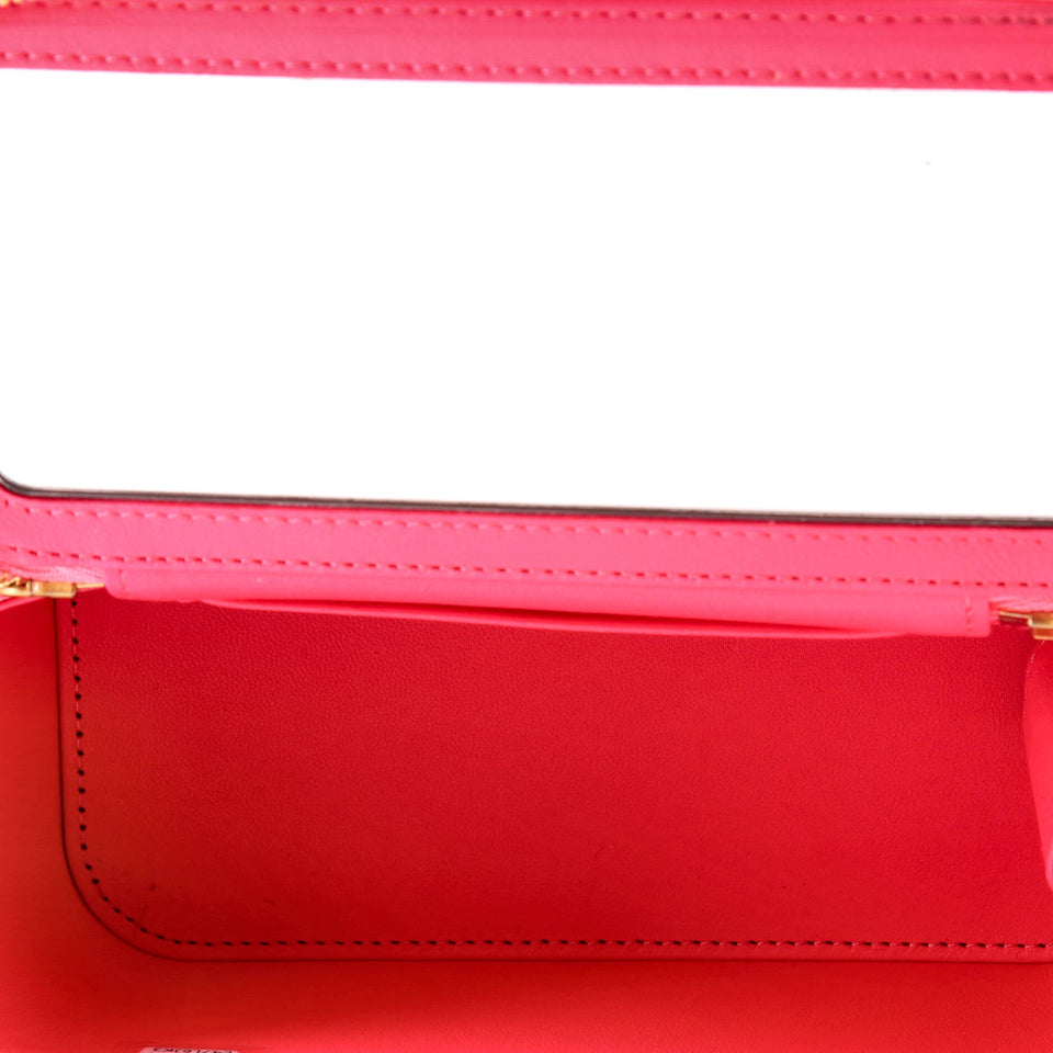 Coco de Toi Heart Vanity Case with Chain Quilted Lambskin Small