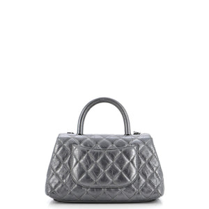 Coco Top Handle Bag Quilted Aged Calfskin Mini
