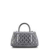 Coco Top Handle Bag Quilted Aged Calfskin Mini