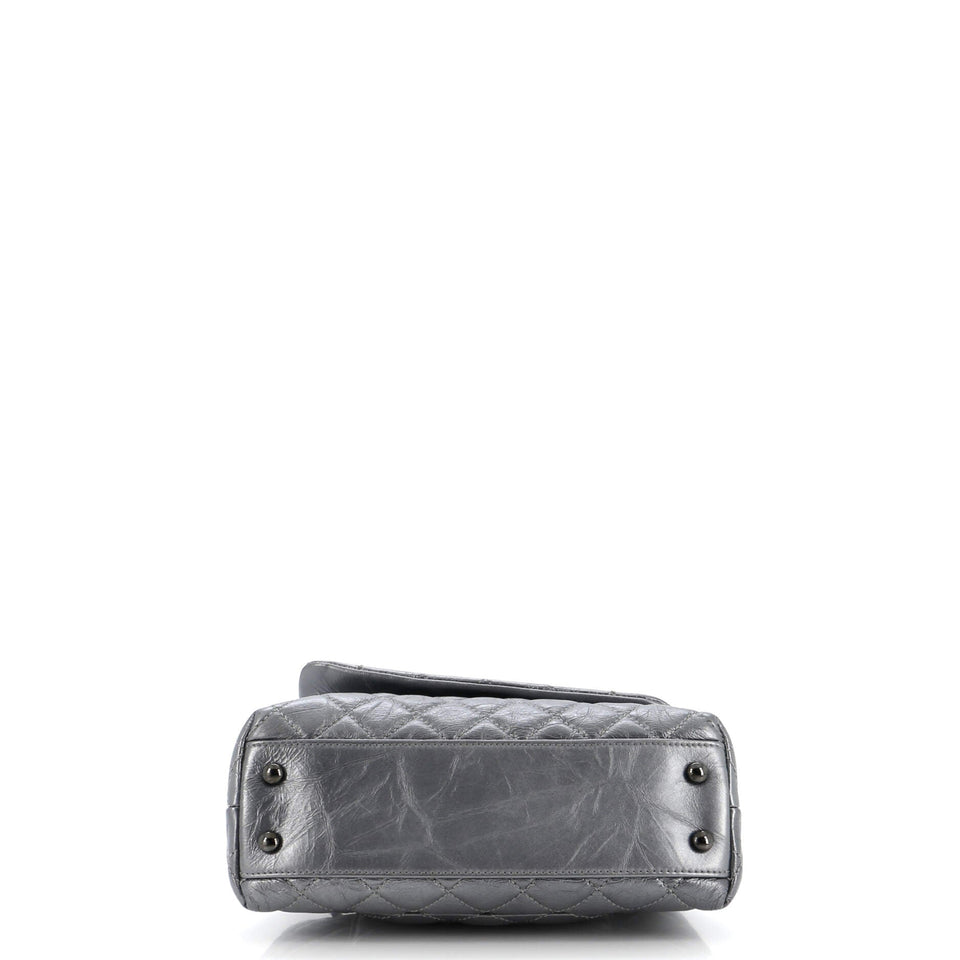 Coco Top Handle Bag Quilted Aged Calfskin Mini