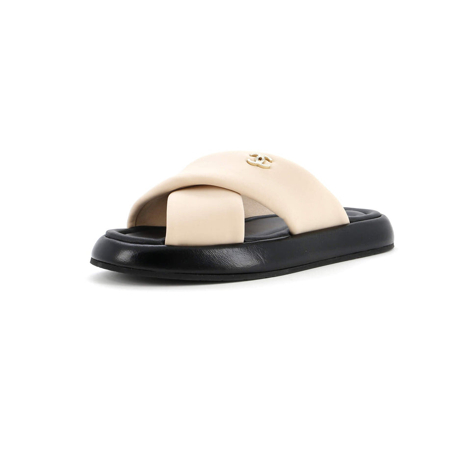 Women's CC Criss Cross Mule Sandals Fabric