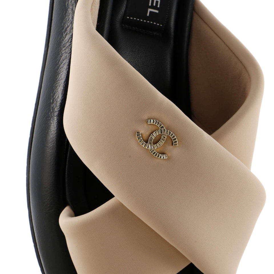 Women's CC Criss Cross Mule Sandals Fabric
