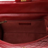 Lady Handle Flap Bag Quilted Calfskin Small