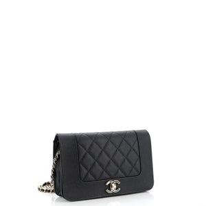 Mademoiselle Vintage Wallet on Chain Quilted Caviar