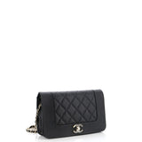 Mademoiselle Vintage Wallet on Chain Quilted Caviar