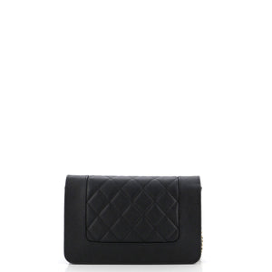 Mademoiselle Vintage Wallet on Chain Quilted Caviar