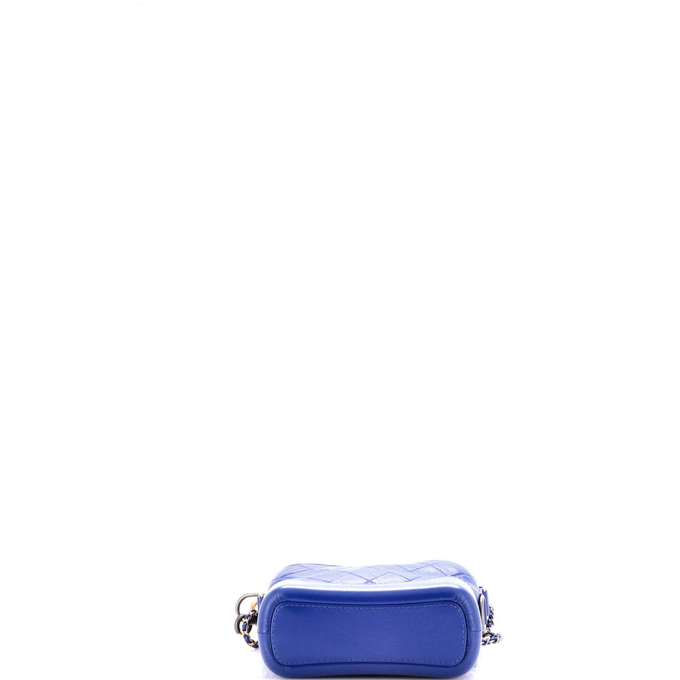 Gabrielle Hobo with Logo Handle Quilted Aged Calfskin Small