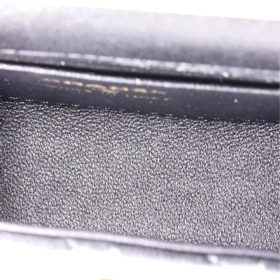 Coco Enamel Top Handle Flap Bag Quilted Lambskin Small