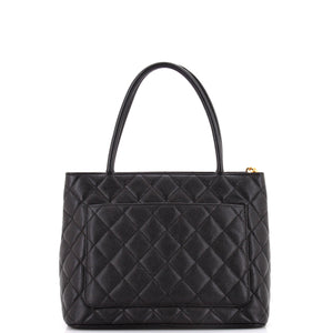 Medallion Tote Quilted Caviar