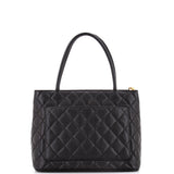 Medallion Tote Quilted Caviar